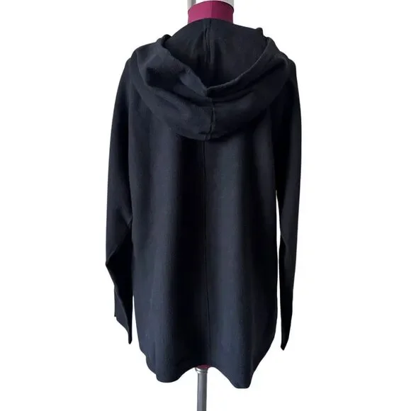 Quince Hoodie Organic French Terry Hooded Pullover Sweater Black size Large - Picture 5 of 10
